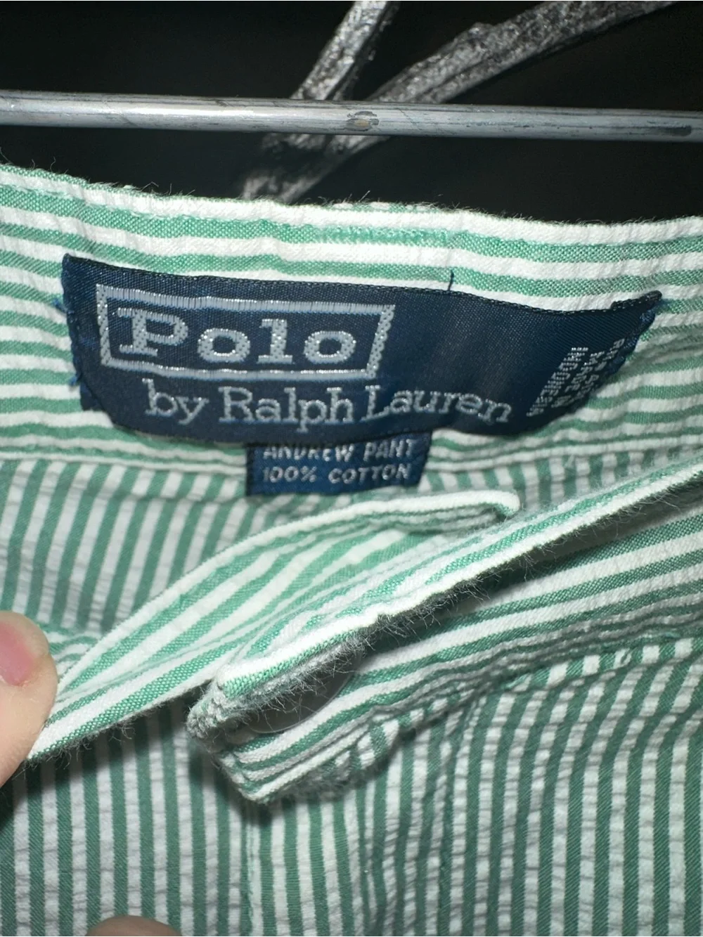 Polo Ralph Lauren Striped Green Seersucker Pants - Picture 4 of 9